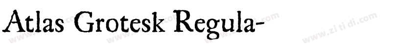 Atlas Grotesk Regula字体转换